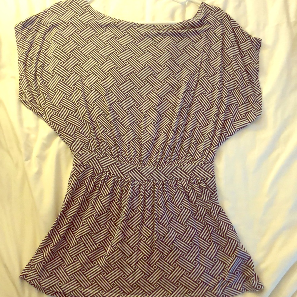 TART Flutter sleeve peplum jersey knit shirt